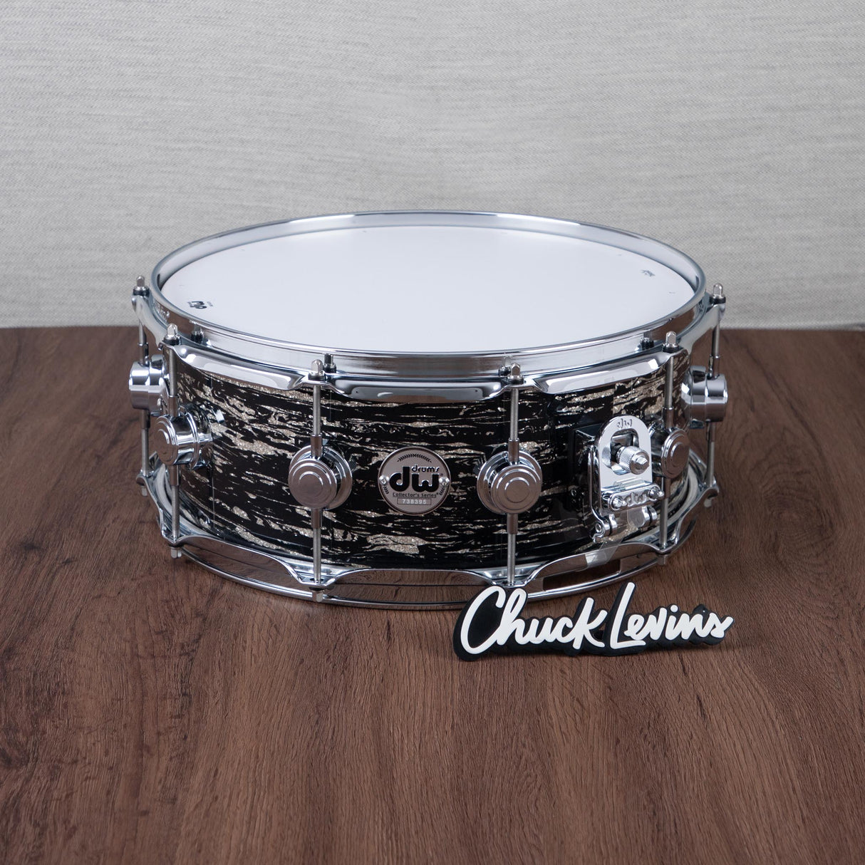 DW 5.5 x 14-Inch Collector's 333 Maple Snare Drum - Black Oyster Glass