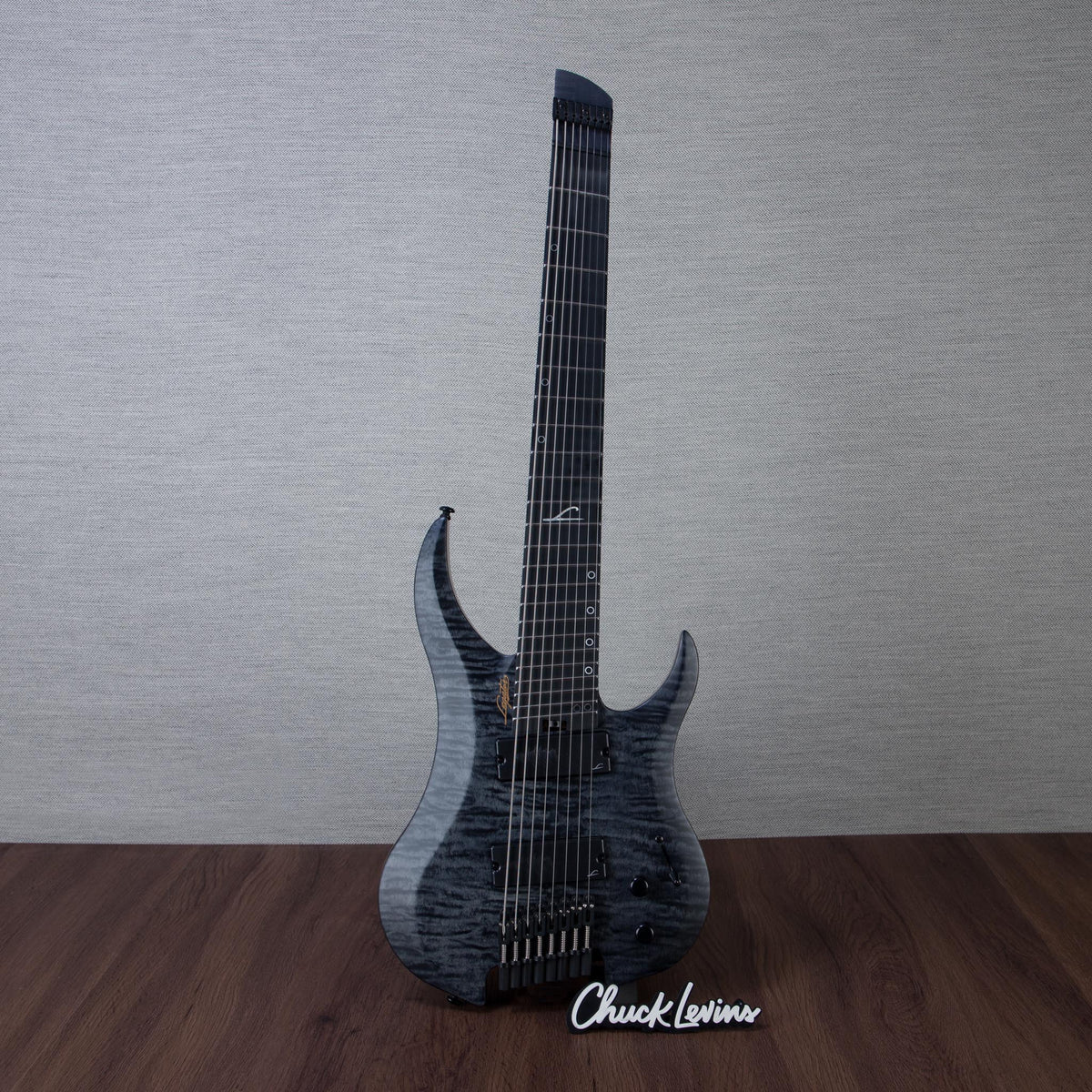 Legator Ghost Super Shred Multiscale 8-String Electric Guitar - Satin Black Flame - #IM25060482 - Mint, Open Box