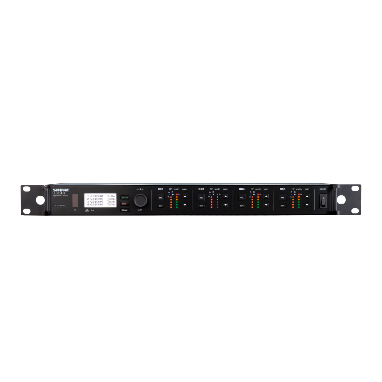 Shure ULXD4Q Digital Quad-Channel Wireless Receiver - H50 Band - New