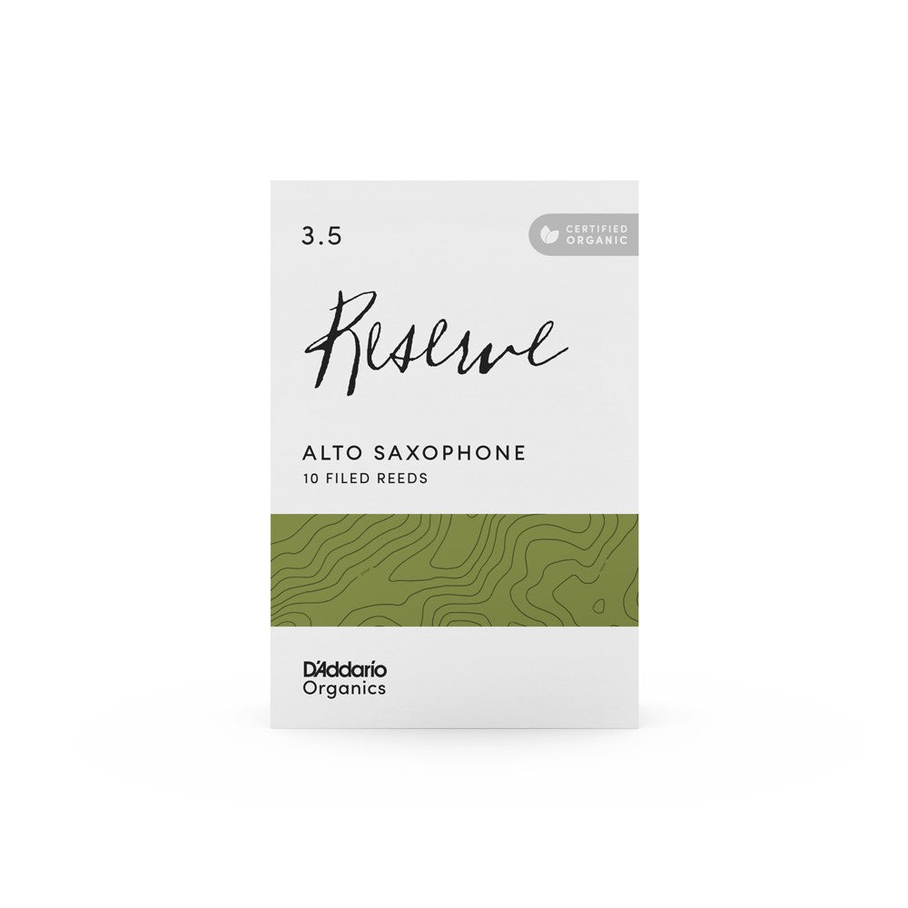 D'Addario Organic Reserve Alto Saxophone Reeds - 3.5 Strength, Box of 10