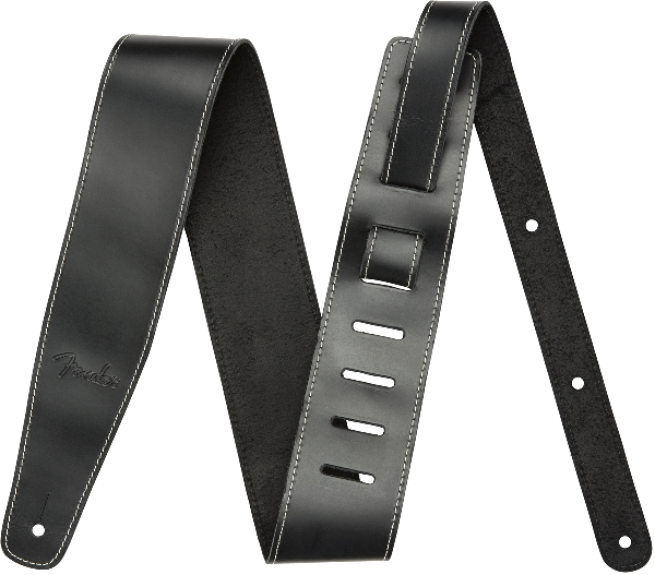 Fender Broken-In 2.5 Inch Leather Strap - Black
