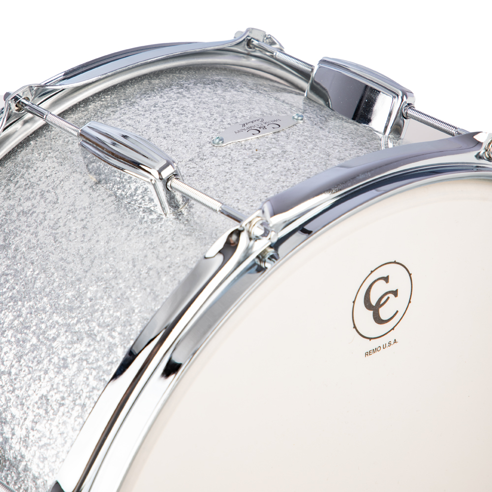 C&C Drums Player Date II 8x14 Snare - Silver Sparkle Wrap