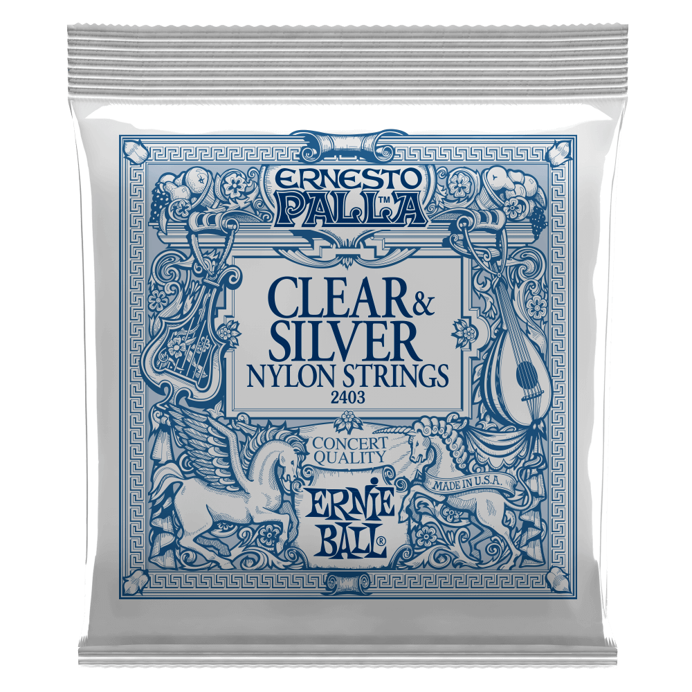 Ernie Ball Ernesto Palla Clear And Silver Nylon Classical Guitar Strings