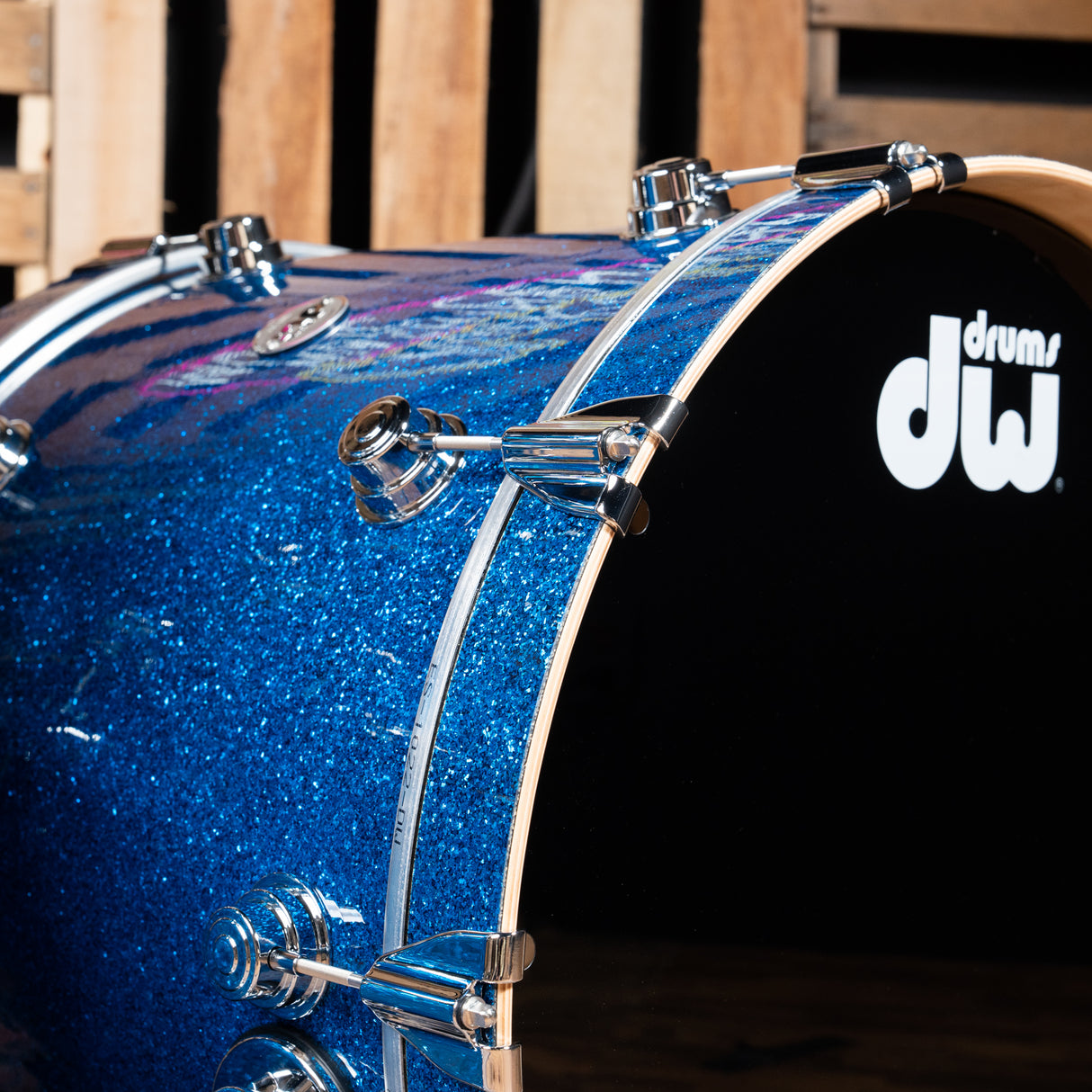 DW Collector's Standard Maple 4-Piece Shell Pack, 22-Inch Kick - Blue Glass