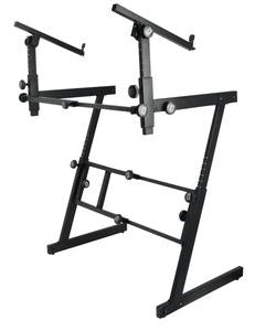 On-Stage Stands KS7365-EJ Professional Heavy-Duty Folding-Z Keyboard With 2nd Tier