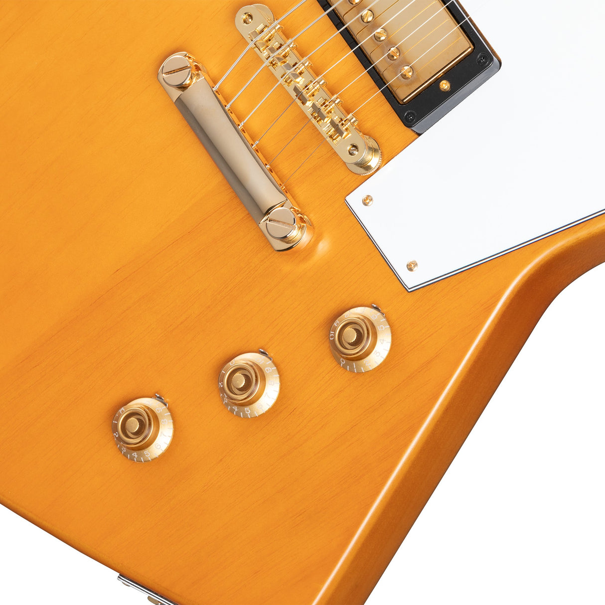 Epiphone 1958 Korina Explorer with White Pickguard Solidbody Electric Guitar - Aged Natural