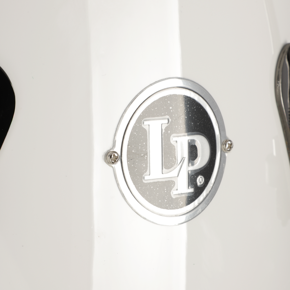 LP Matador Conga And Tumba Set, White With Black Nickel Hardware