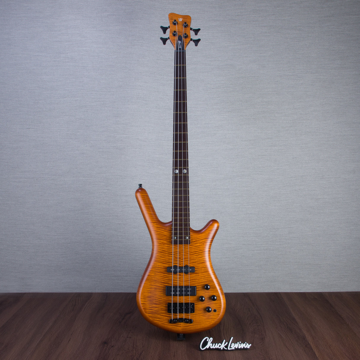 Warwick Limited Edition Pro Series Steametter 4-String Electric Bass Guitar - Special Amber Transparent Satin - #GPSG01025522