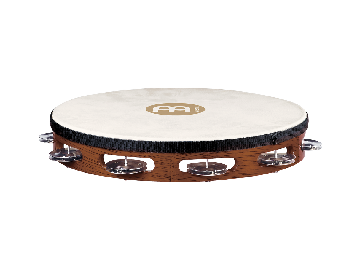 Meinl TAH1AB 10" Traditional Goat Skin Wood Tambourine Steel Jingles