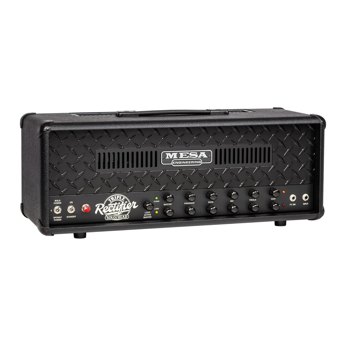Mesa/Boogie 90s Triple Rectifier Tube Electric Guitar Amplifier Head - Black Bronco