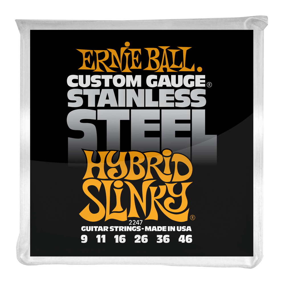Ernie Ball Hybrid Slinky Stainless Steel Wound Electric Guitar Strings .09-.46