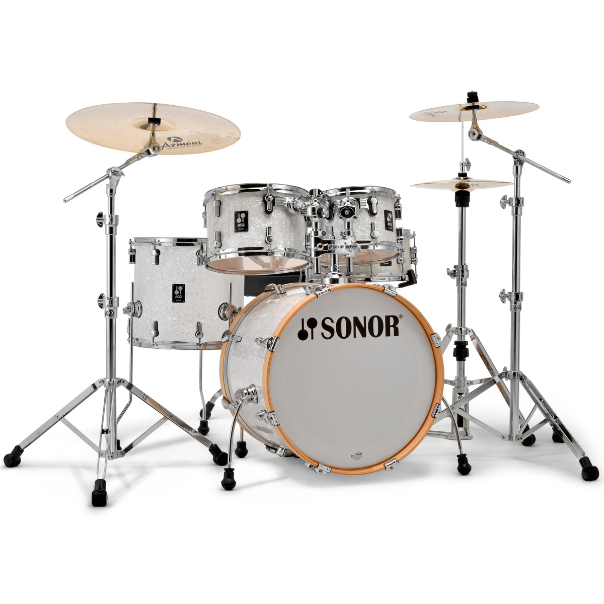 Sonor AQ2 Studio Maple Series 5-Piece Shell Pack - White Pearl