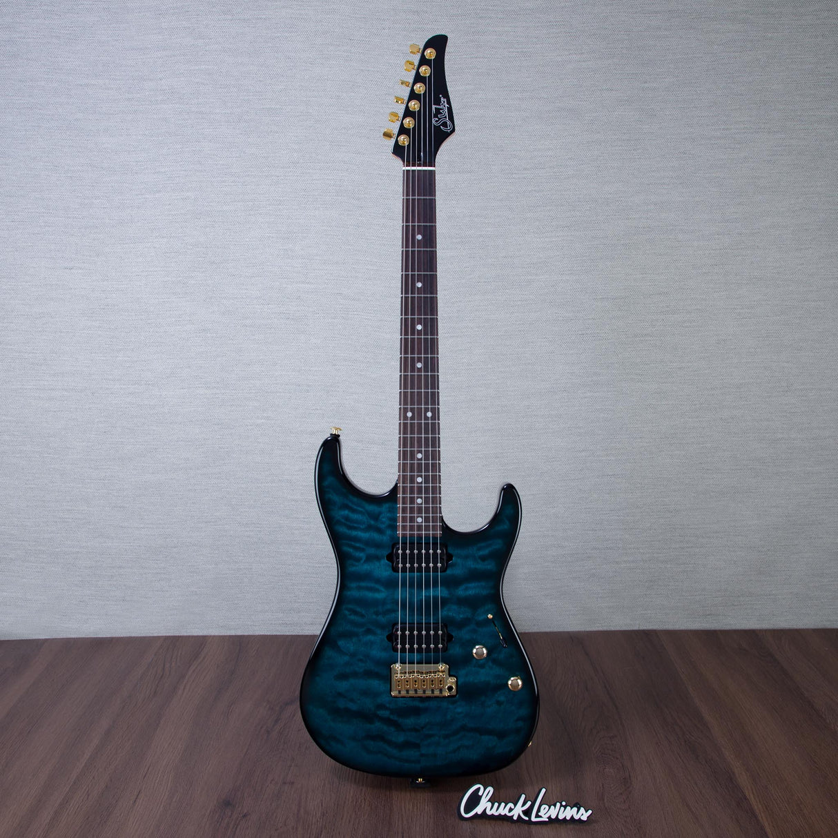 Suhr Limited Edition Standard Thin Burst Electric Guitar - Trans Teal - #89444