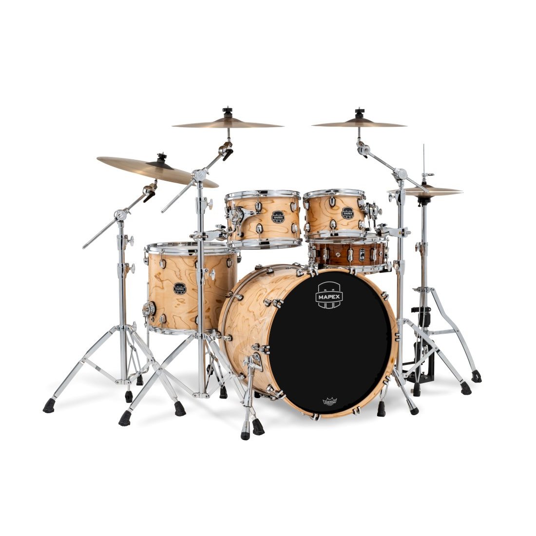 Mapex Saturn VI SR529XUZ 4-Piece Rock Shell Pack - Exotic Natural Burl