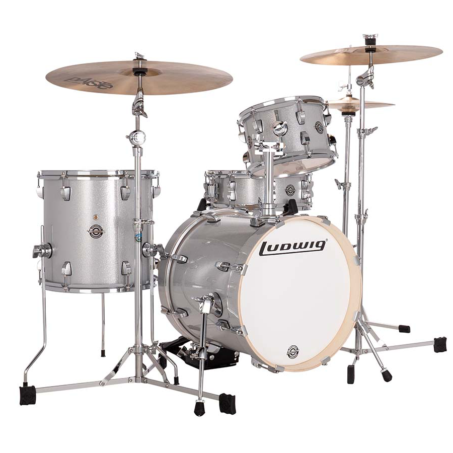 Ludwig Breakbeats Series 4-Piece Shell Pack - Silver Sparkle Finish