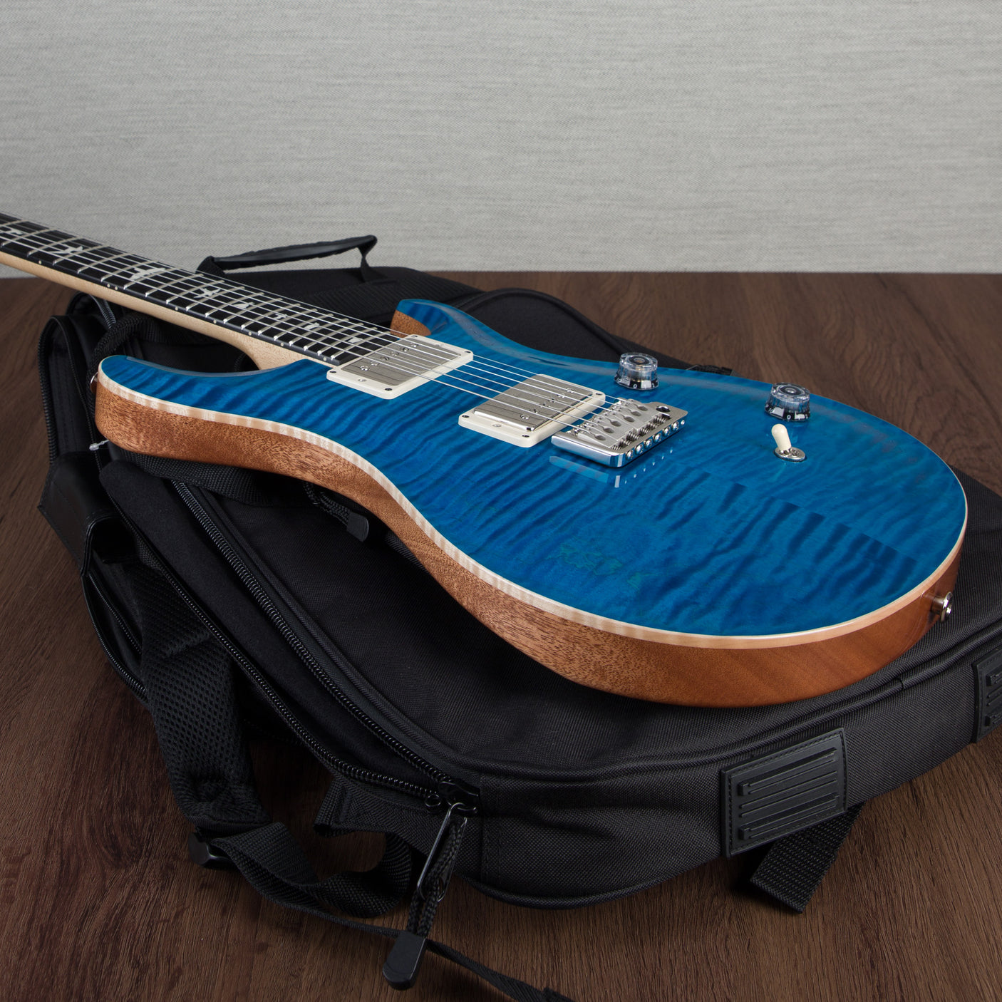 PRS CE24 Flame Maple Electric Guitar, Ebony Fingerboard - Blue Mateo - CHUCKSCLUSIVE - #230364924