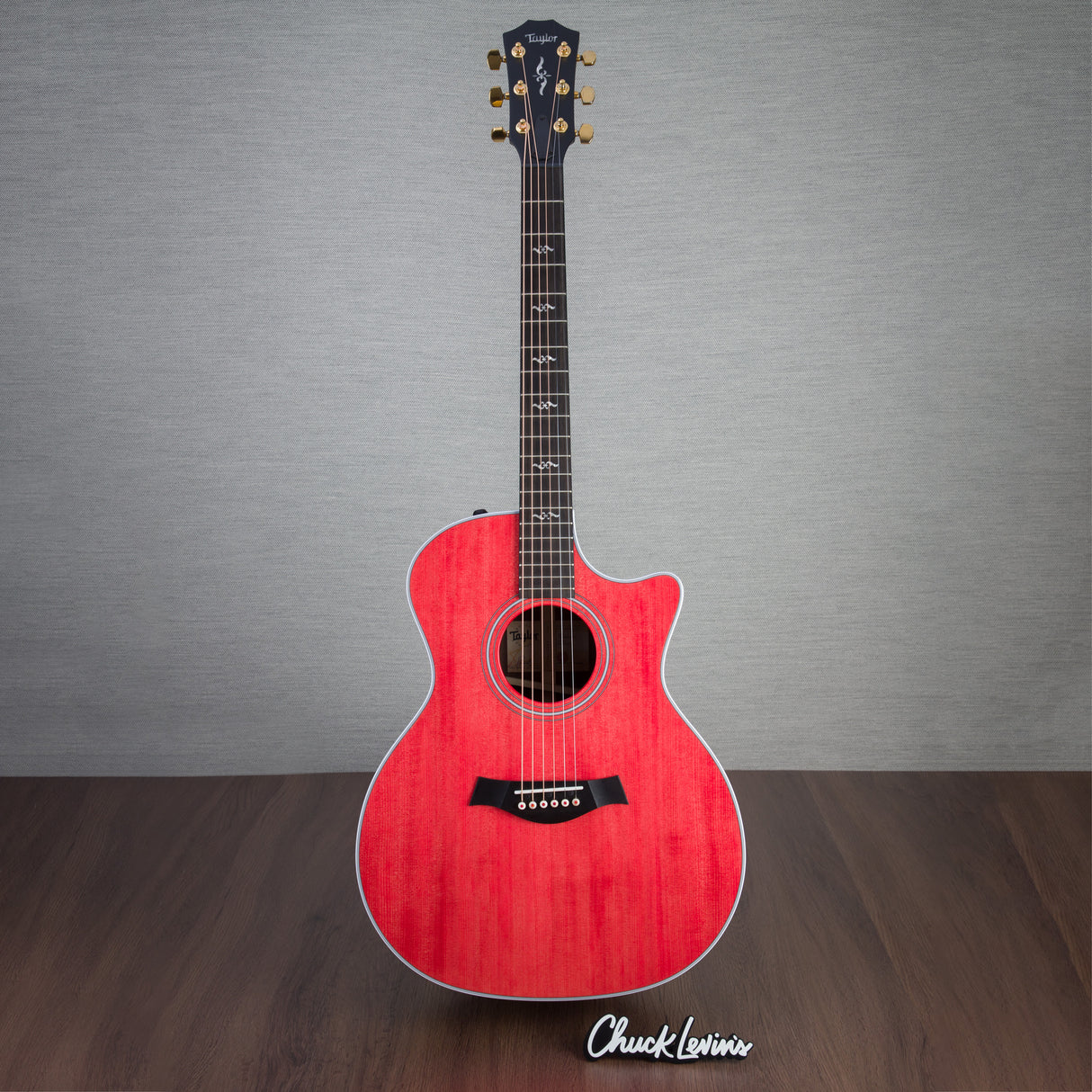 Taylor Limited Edition 414ce Rosewood/Sitka Spruce Acoustic Electric Guitar - Trans Red Top - #1206083127
