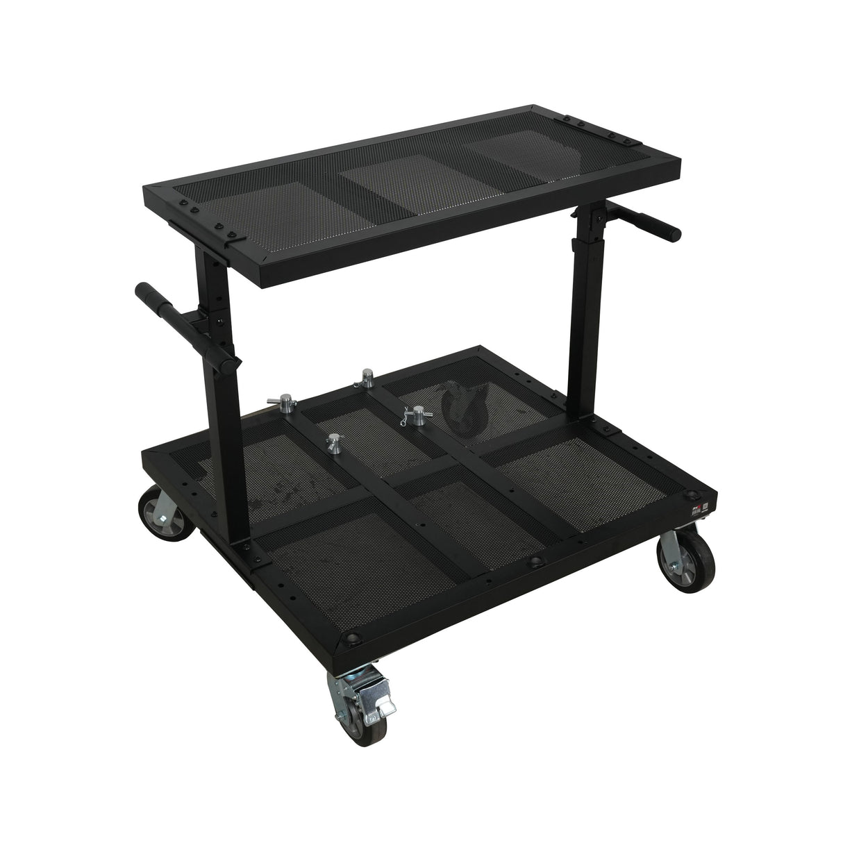 ProX X-BeatWagon Professional Mobile DJ Rolling Workstation with Adjustable Shelf