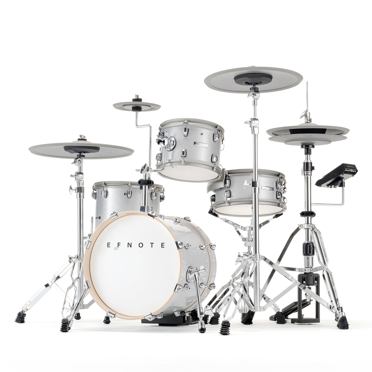 EFNOTE 5 4-Piece Electronic Drum Kit With Cymbal Pads - White Sparkle