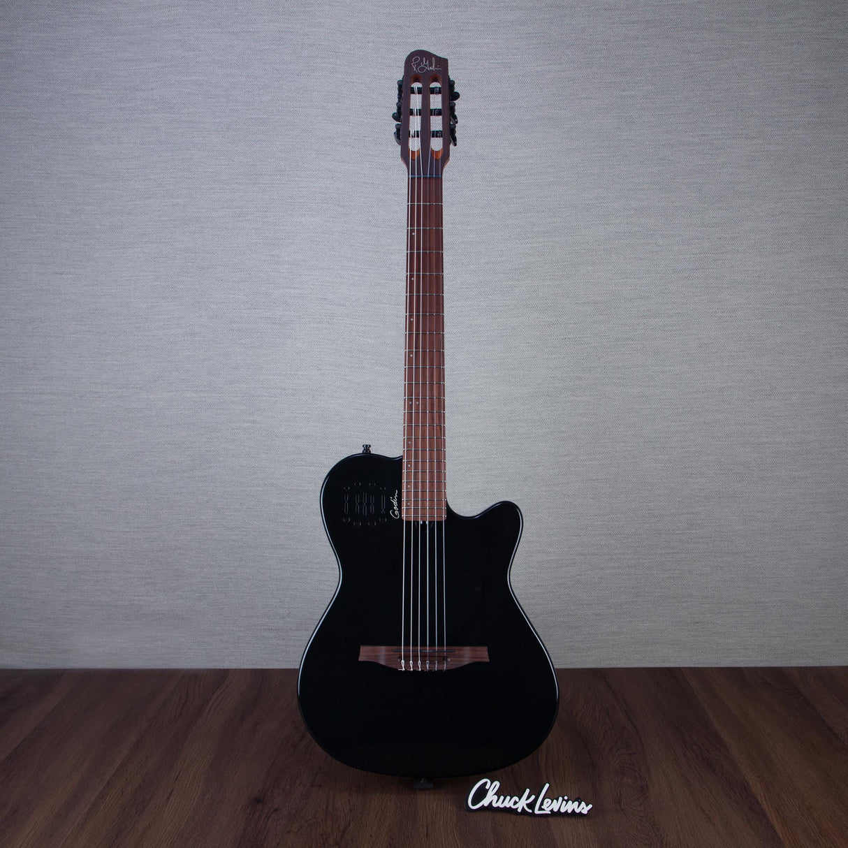 Godin Multiac Mundial Nylon String Acoustic Electric Guitar - Onyx Black - #24309704