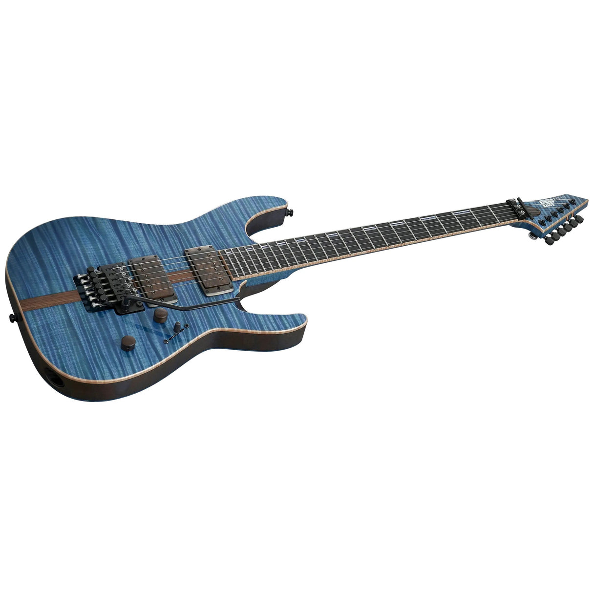 ESP Custom Shop Exhibition EXL M-II DX FR Electric Guitar - See Thru Blue/Sunset Coast - Preorder