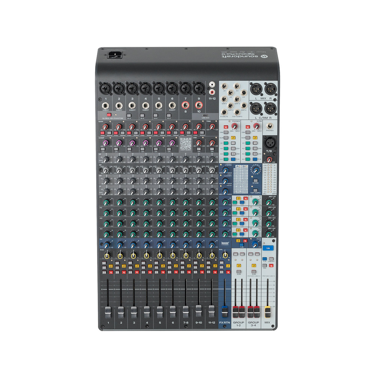 Soundcraft Signature Plus 12 Mixer with Lexicon and 4x4 USB-C Interface