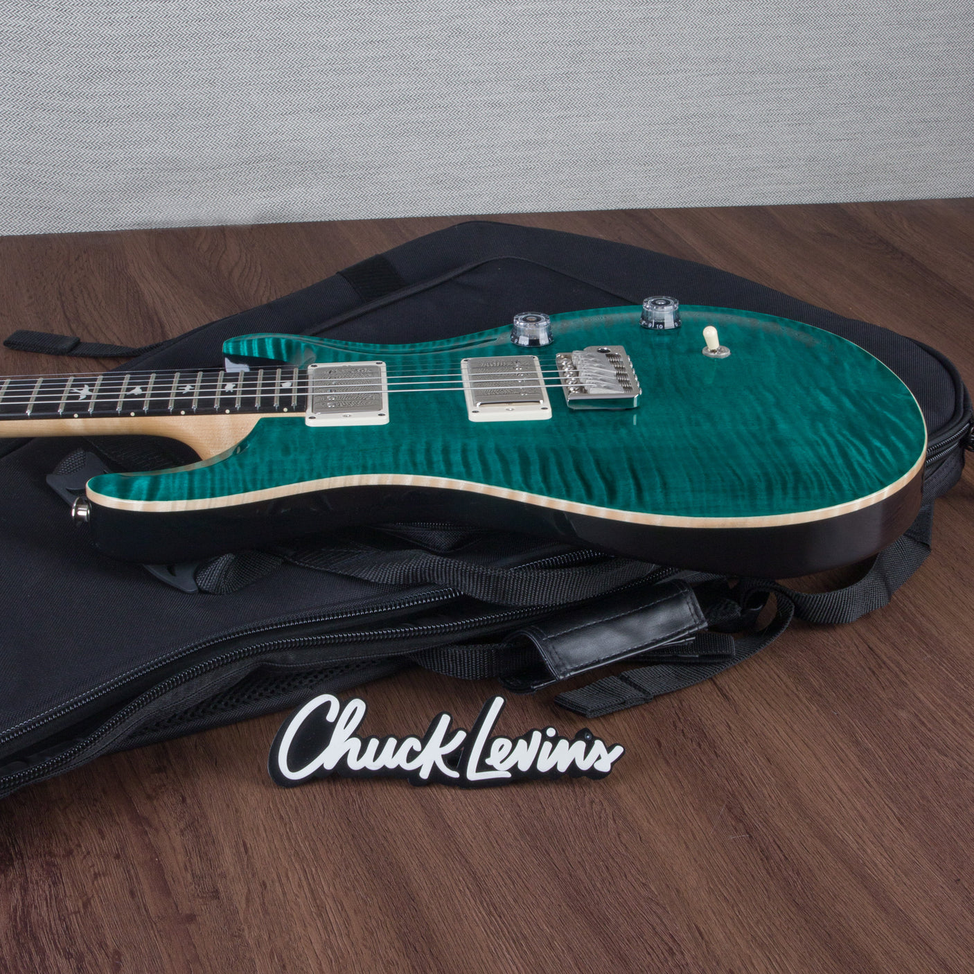 PRS CE24 Flame Maple Electric Guitar, Ebony Fingerboard - Turquoise - CHUCKSCLUSIVE - #230365603