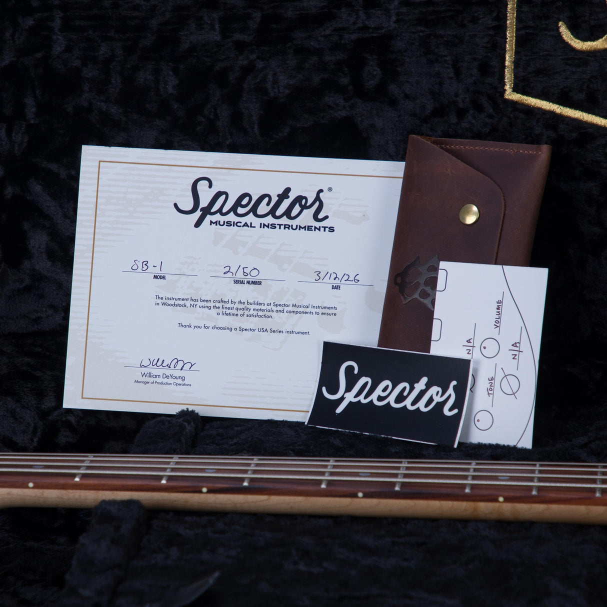 Spector USA Limited Edition SB-1 Curly Cherry Electric Bass Guitar - #2