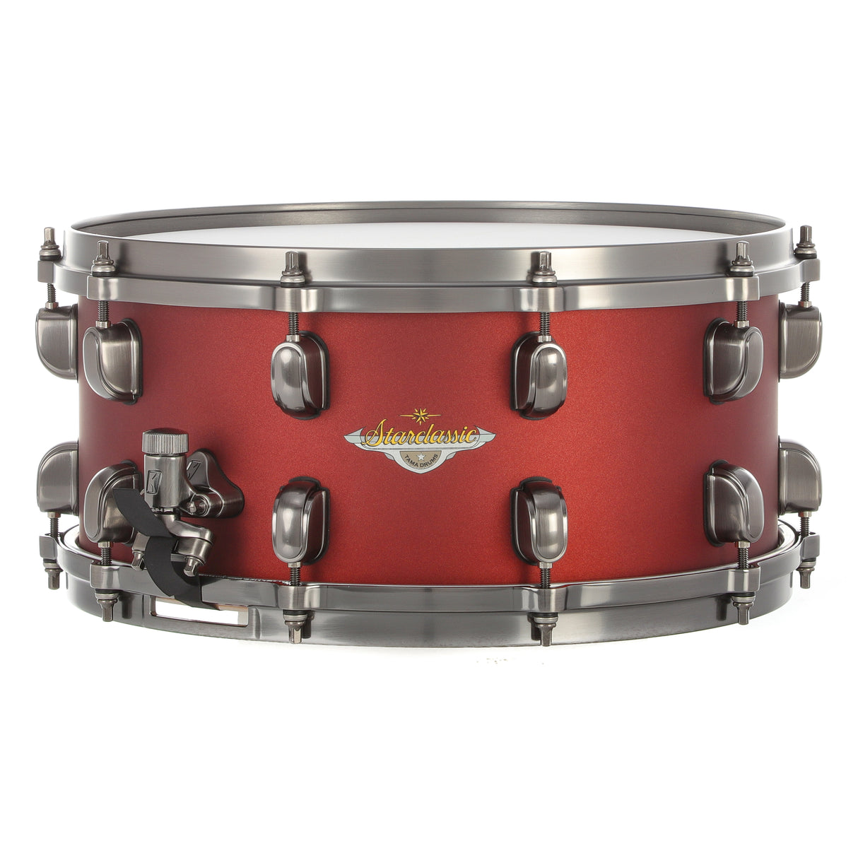 Tama 14" x 6.5" Starclassic Maple Snare Drum - Flat Burgundy Metallic With Smoked Black Nickel Hardware