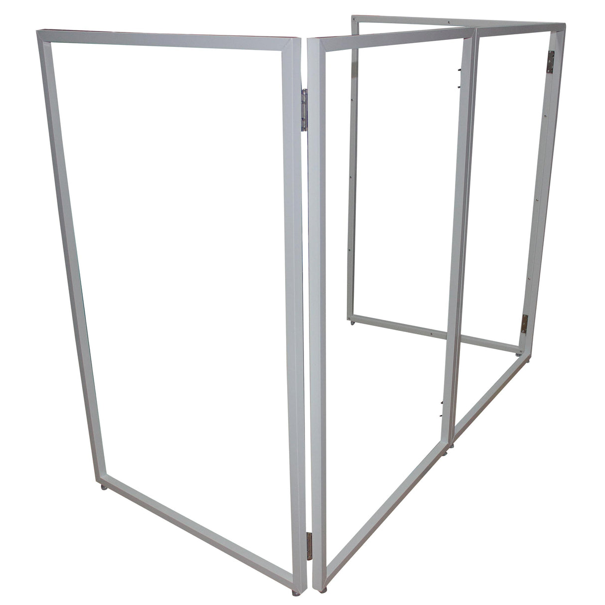 ProX XF-4X3048W MK2 Four Panel Collapse and Go DJ Facade with White Frame and Carry Bag