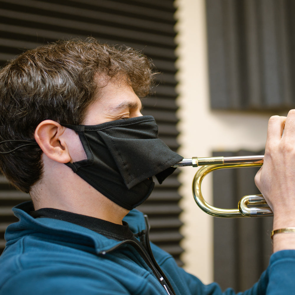 Bell Barrier Face Mask for Wind and Brass Instruments