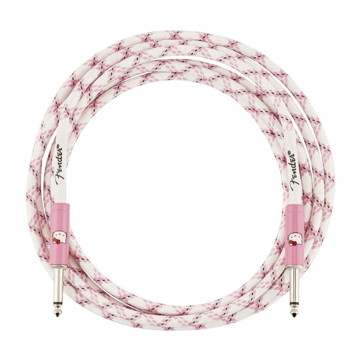 Fender x Hello Kitty White/Pink Woven Guitar Cable