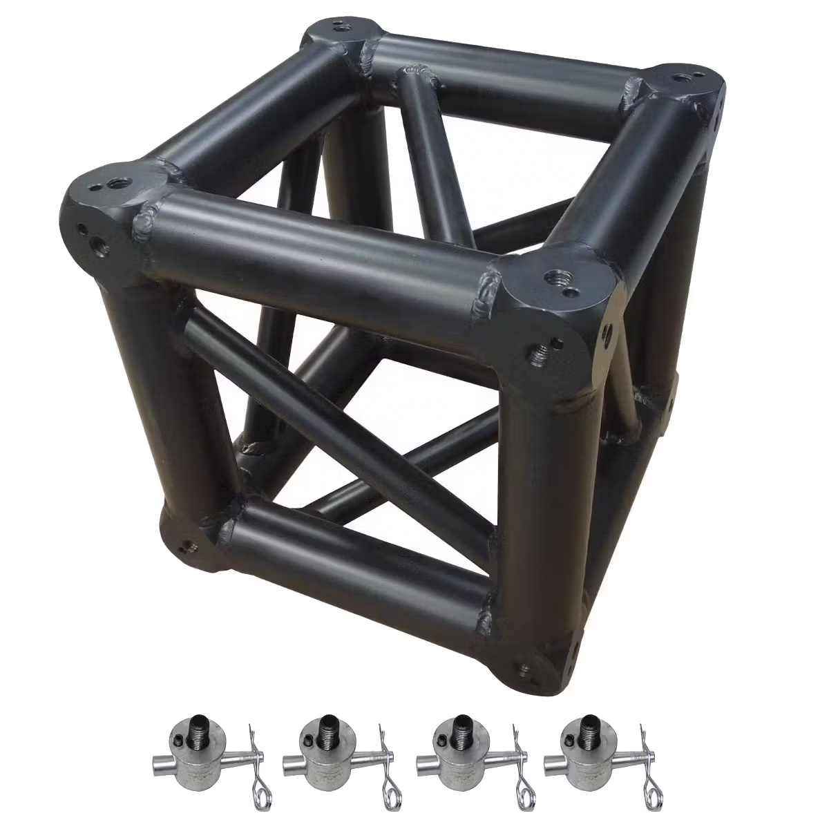ProX XT-JB6W-4W 6 Way Square Truss Junction Block - Includes 4 Way 16 Half Conical Couplers - Black