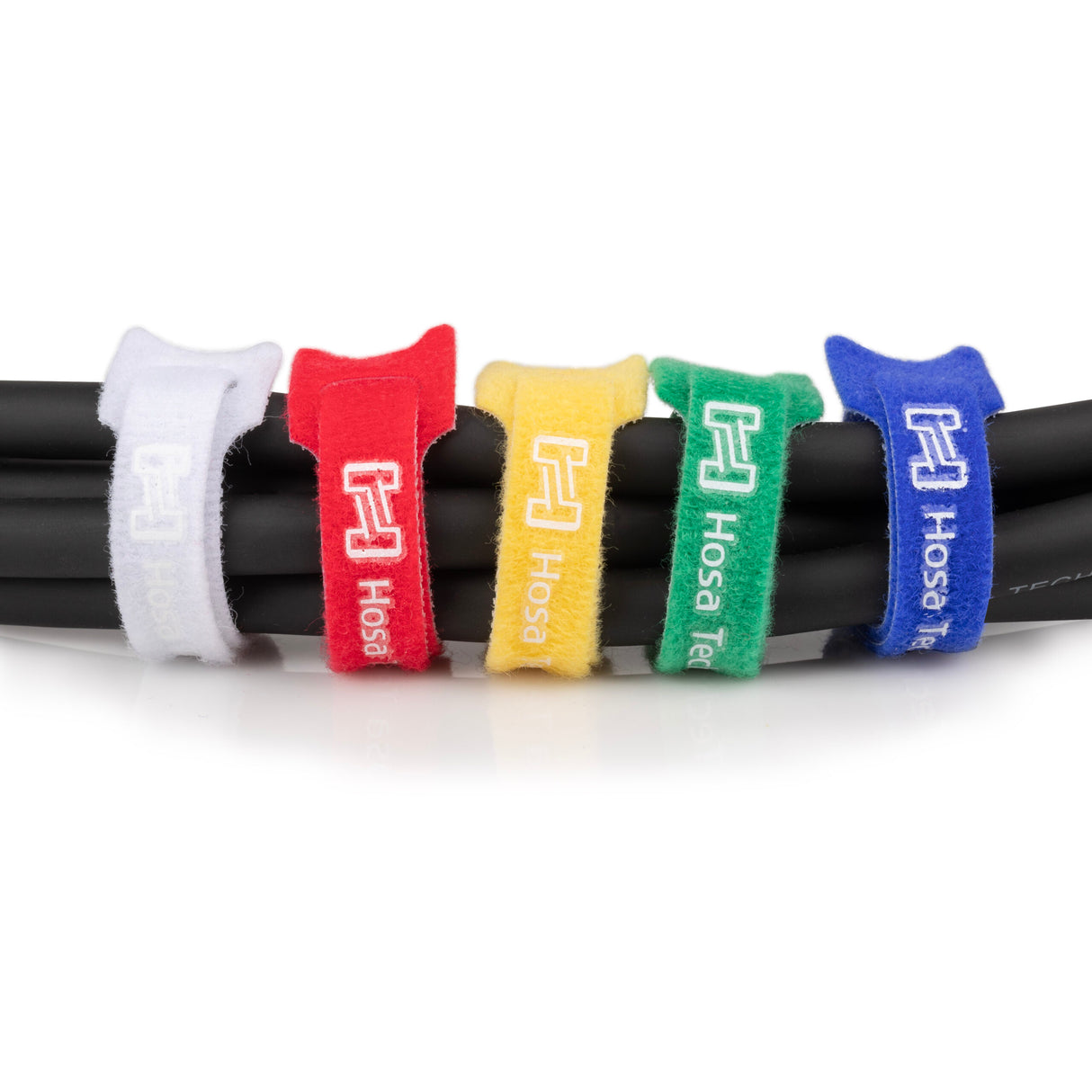 Hosa WTI-508 Hook and Loop Cable Tie Multi Color 50 Pack