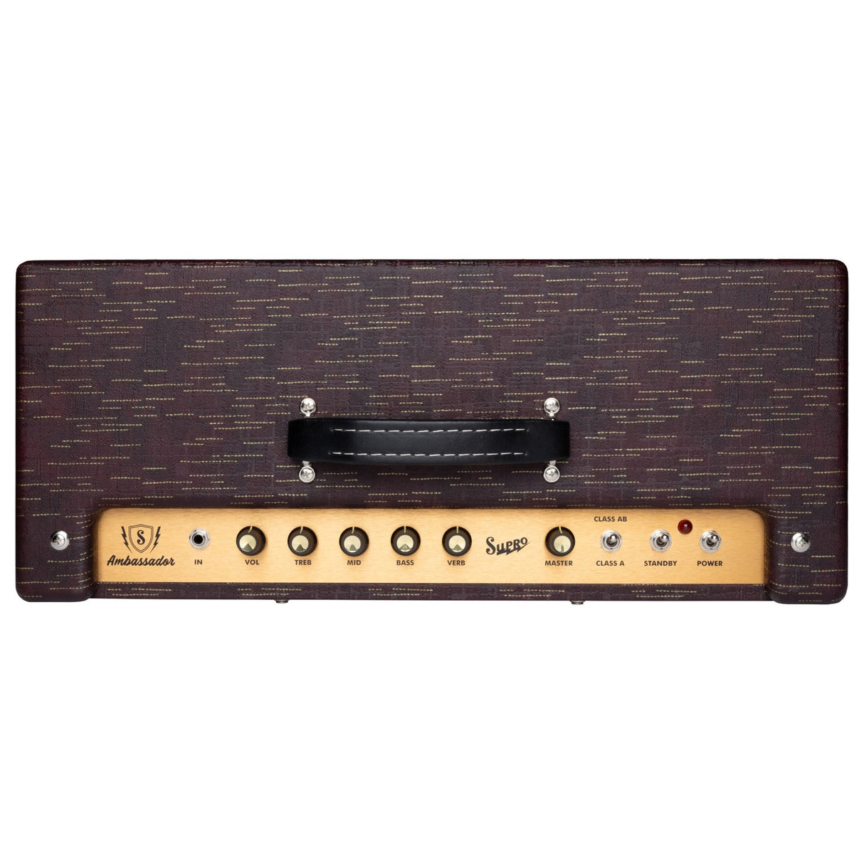 Supro Ambassador Custom 2x10-Inch 50-Watt Combo Tube Guitar Amplifier - Burgundy Gold Scandia - New
