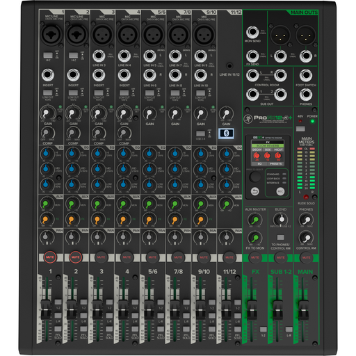 Mackie ProFX12v3+ 12-Channel Analog Mixer with Enhanced FX and Bluetooth