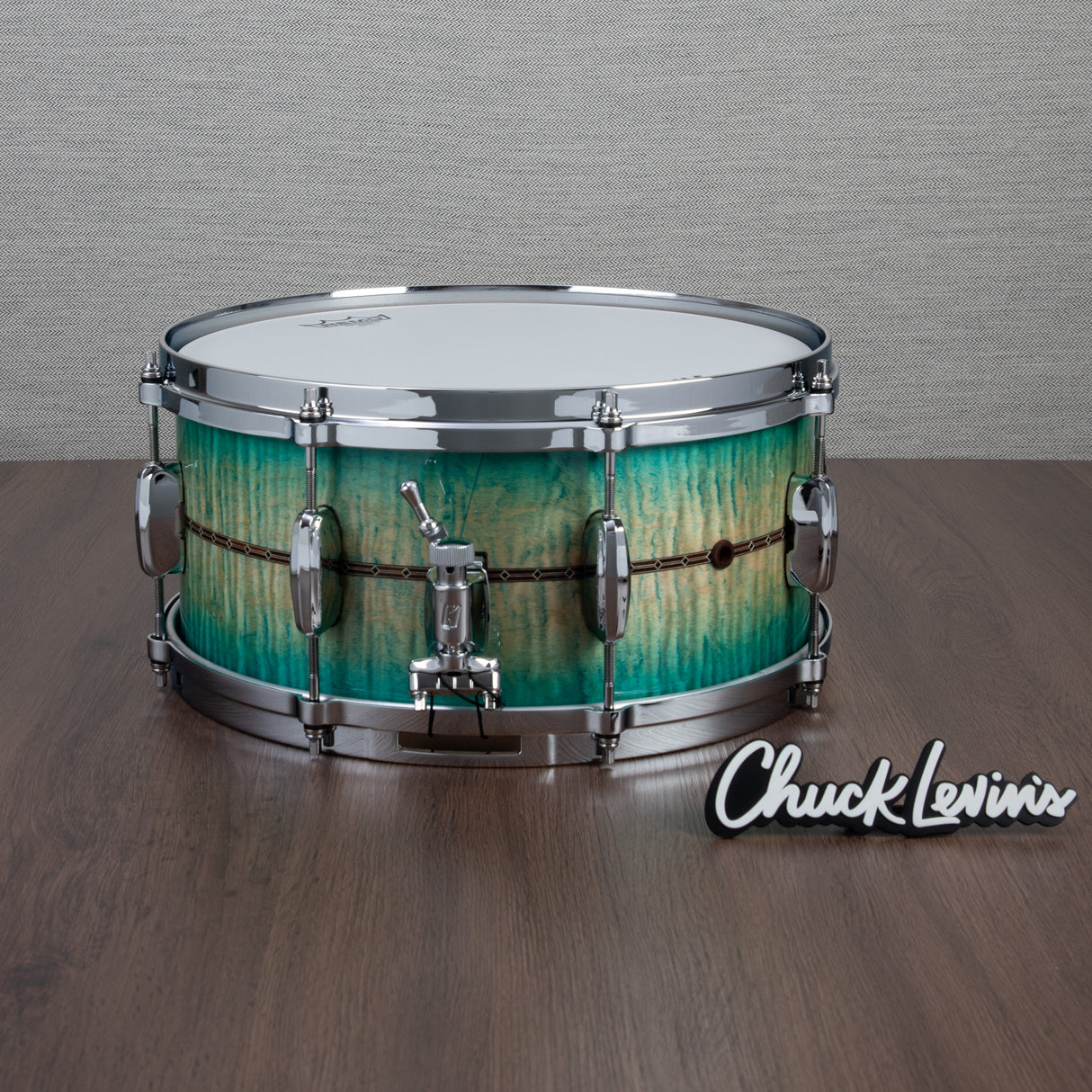 Tama 6.5 x 14-Inch Star Maple Snare Drum - Emerald Sea Curly Maple Burst