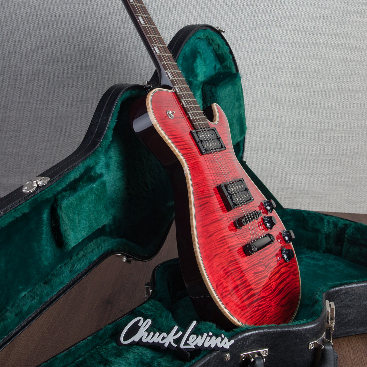 Knaggs Steve Stevens SSC Signature Electric Guitar - Indian Red/Natural - #398