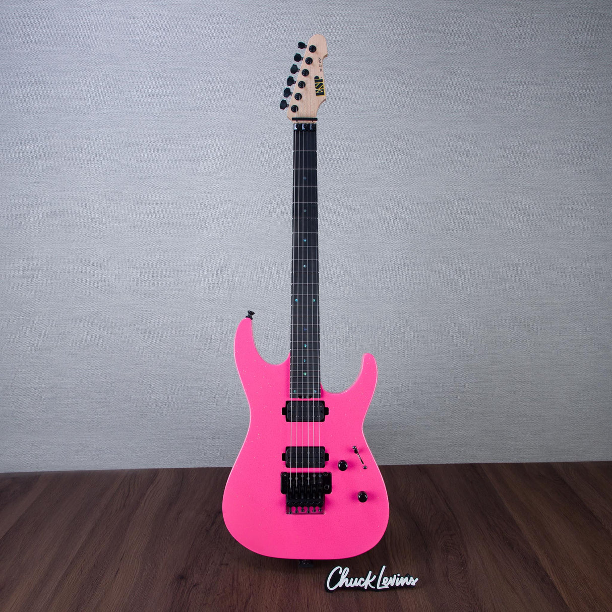 ESP USA M-II FR Electric Guitar - Neon Pink Sparkle - #US24769