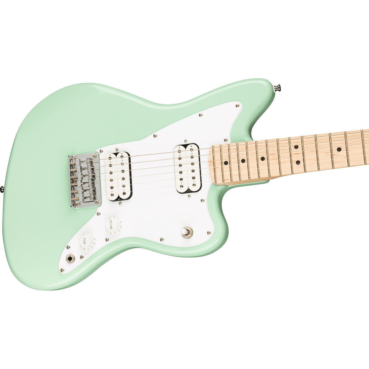 Squier Mini Jazzmaster Electric Guitar, Maple Fingerboard - Surf Green