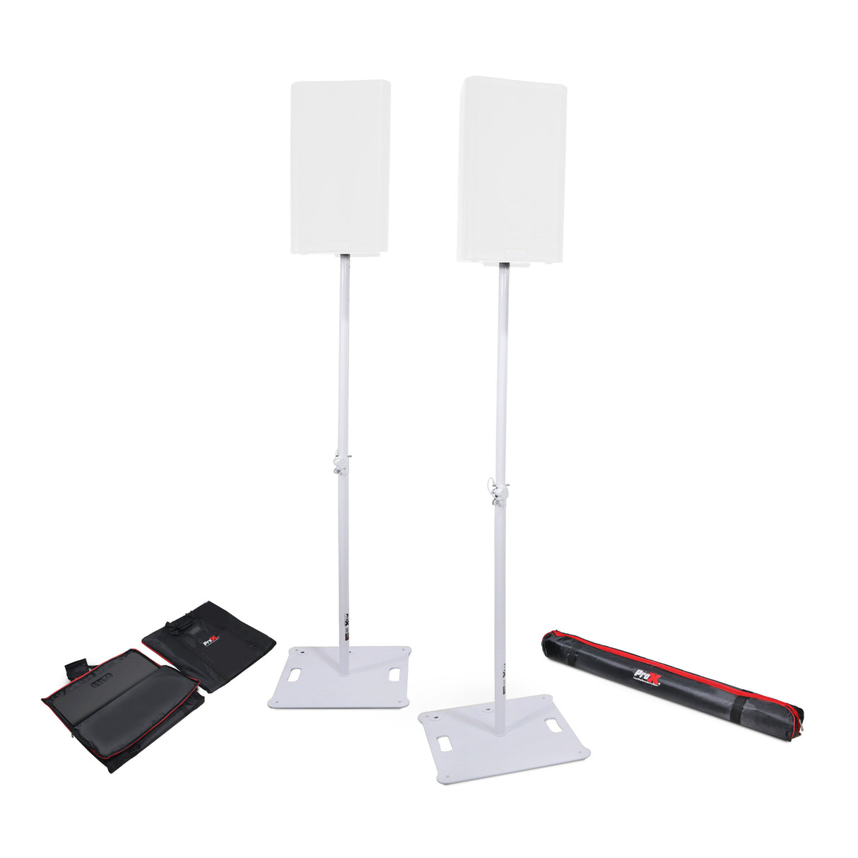 ProX X-POLARISWHX2 POLARIS Portable Speaker and Lighting Dual Stand Kit with Base Plate