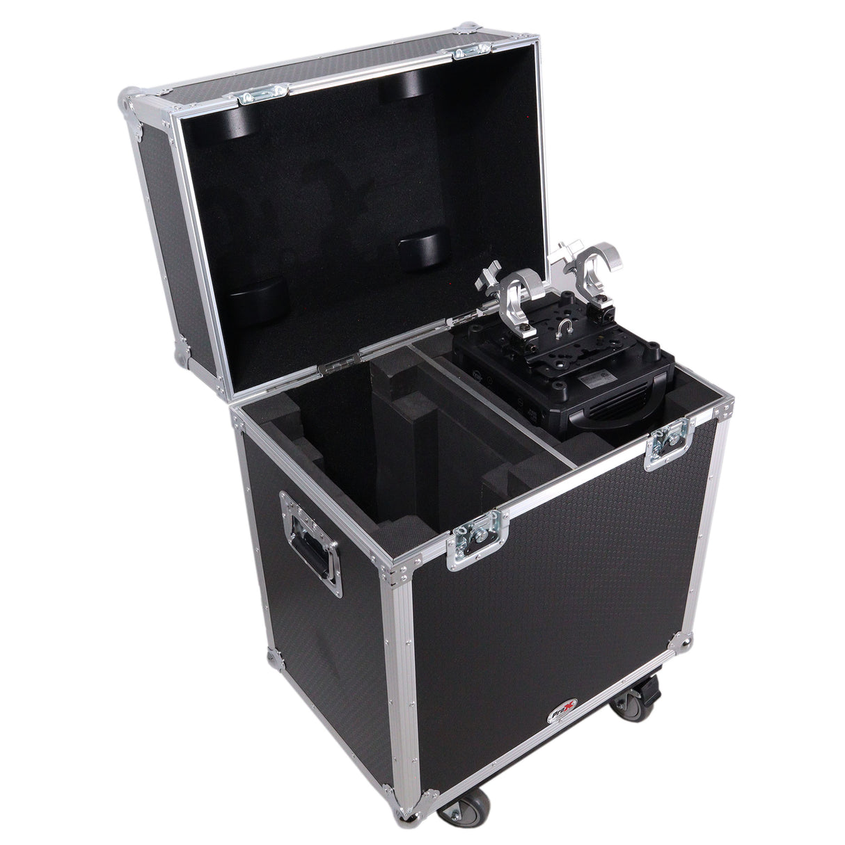 ProX XS-MH12RX2W Moving Head Lighting Road Case for ADJ Hydro Beam X12 Vizi Beam 12RX Fits 2 Units with 4" Casters