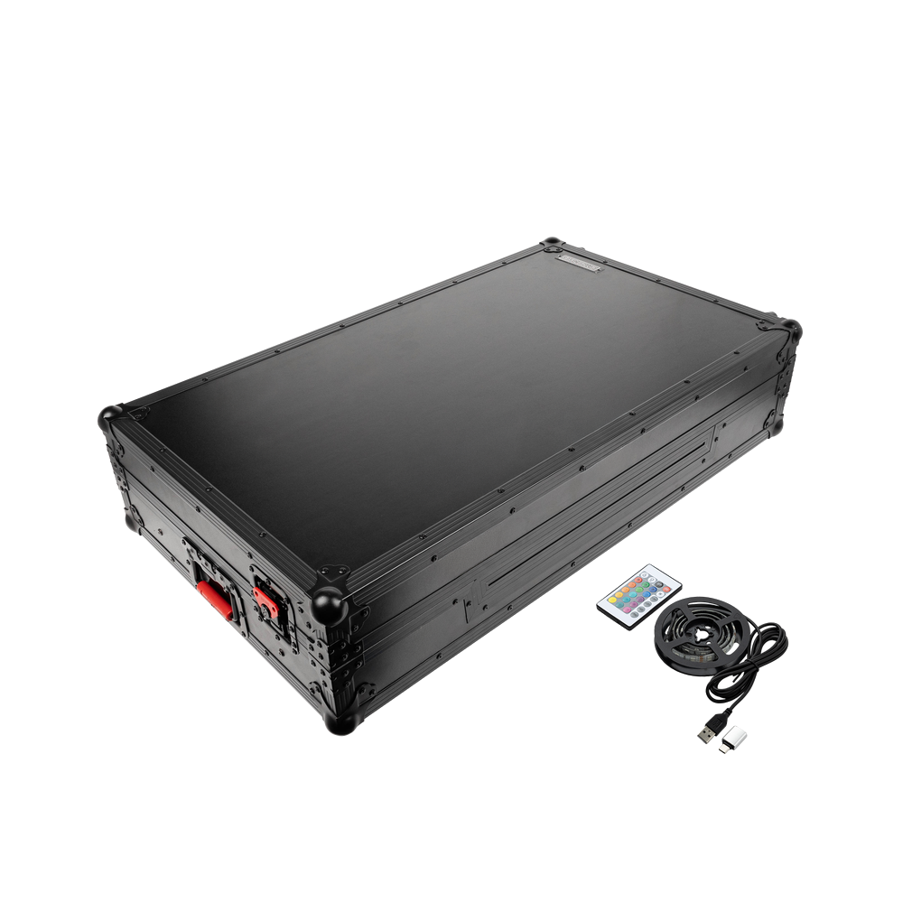 Gator Onyx Upper Deck Flight Case for AlphaTheta XDJ-AZ with Laptop Tray and LEDs - Black