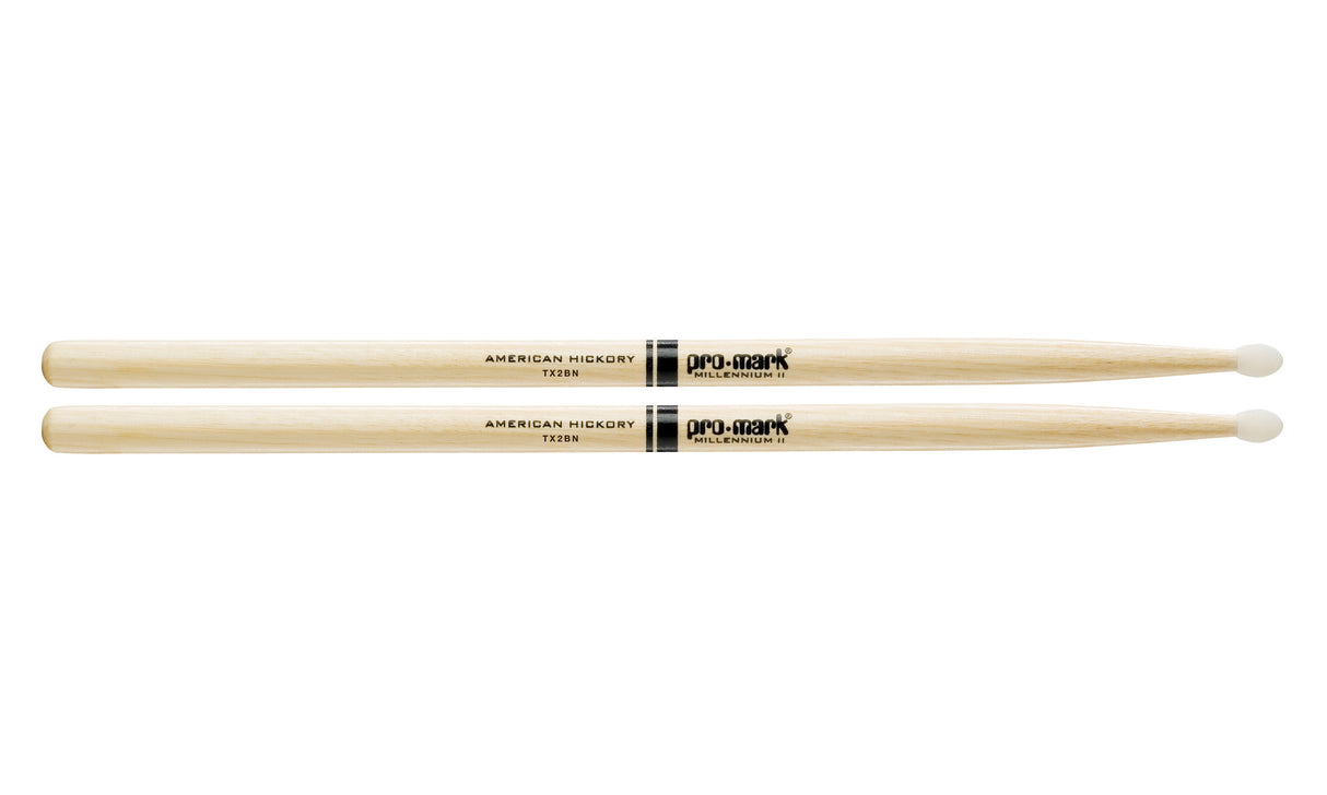 Promark TX2BN Hickory 2B Nylon Tip drumstick