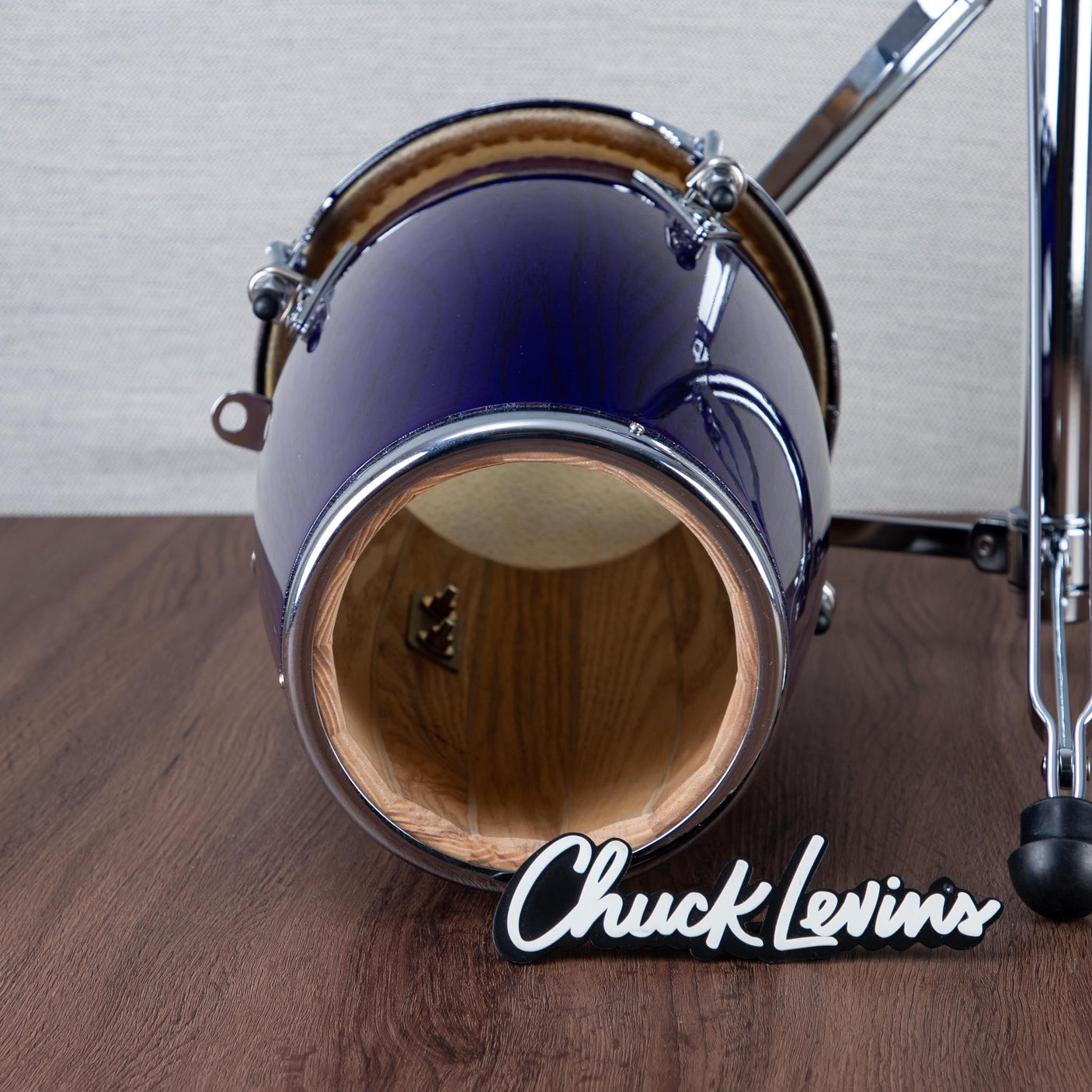 LP Galaxy Giovanni Junior Wood Conga Set with Stand - Purple Ash - CHUCKSCLUSIVE