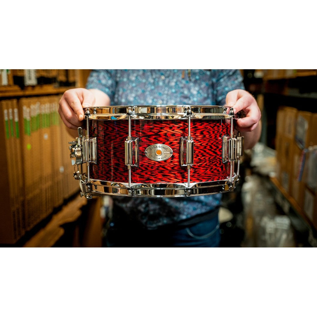 Rogers 14" x 6.5" Dyna-Sonic Classic Snare Drum w/ Beavertail Lugs - Red Onyx