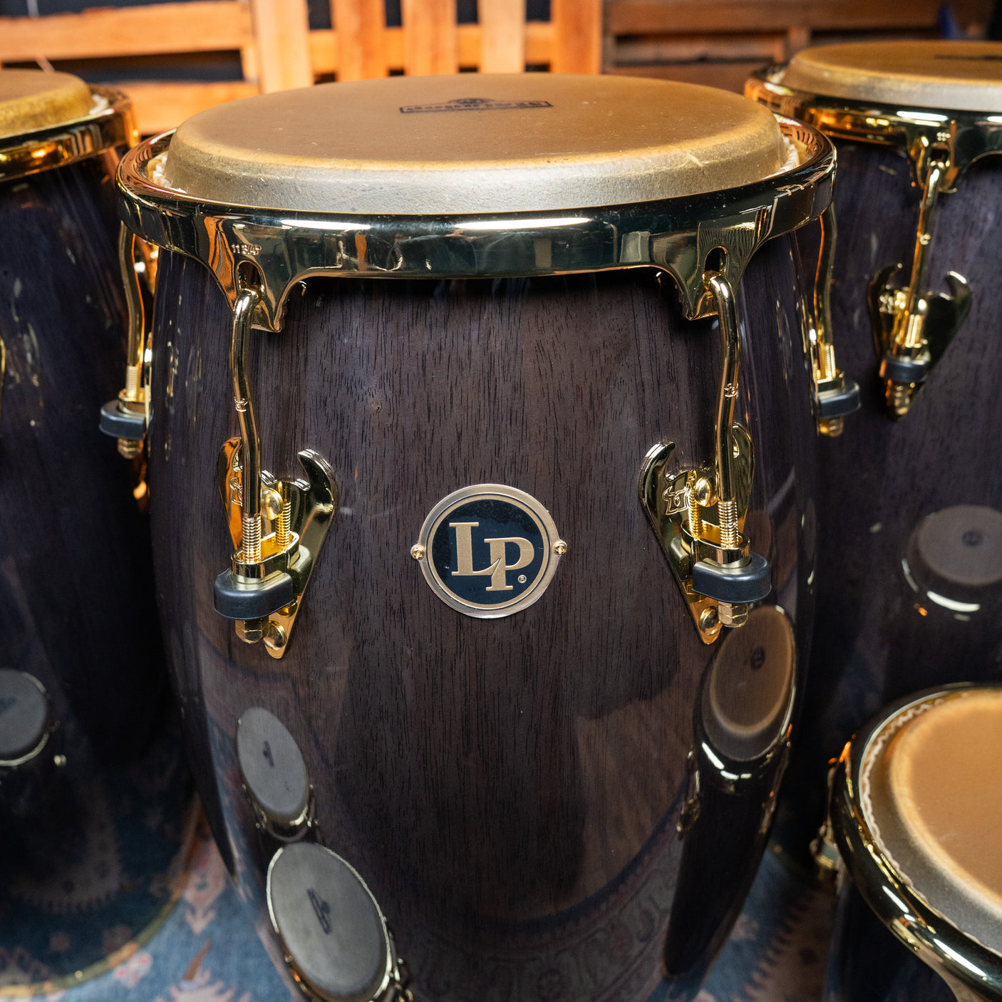 LP 12 and 1/2-Inch Matador Tumba, Siam Oak - Black with Gold Hardware - CHUCKSCLUSIVE