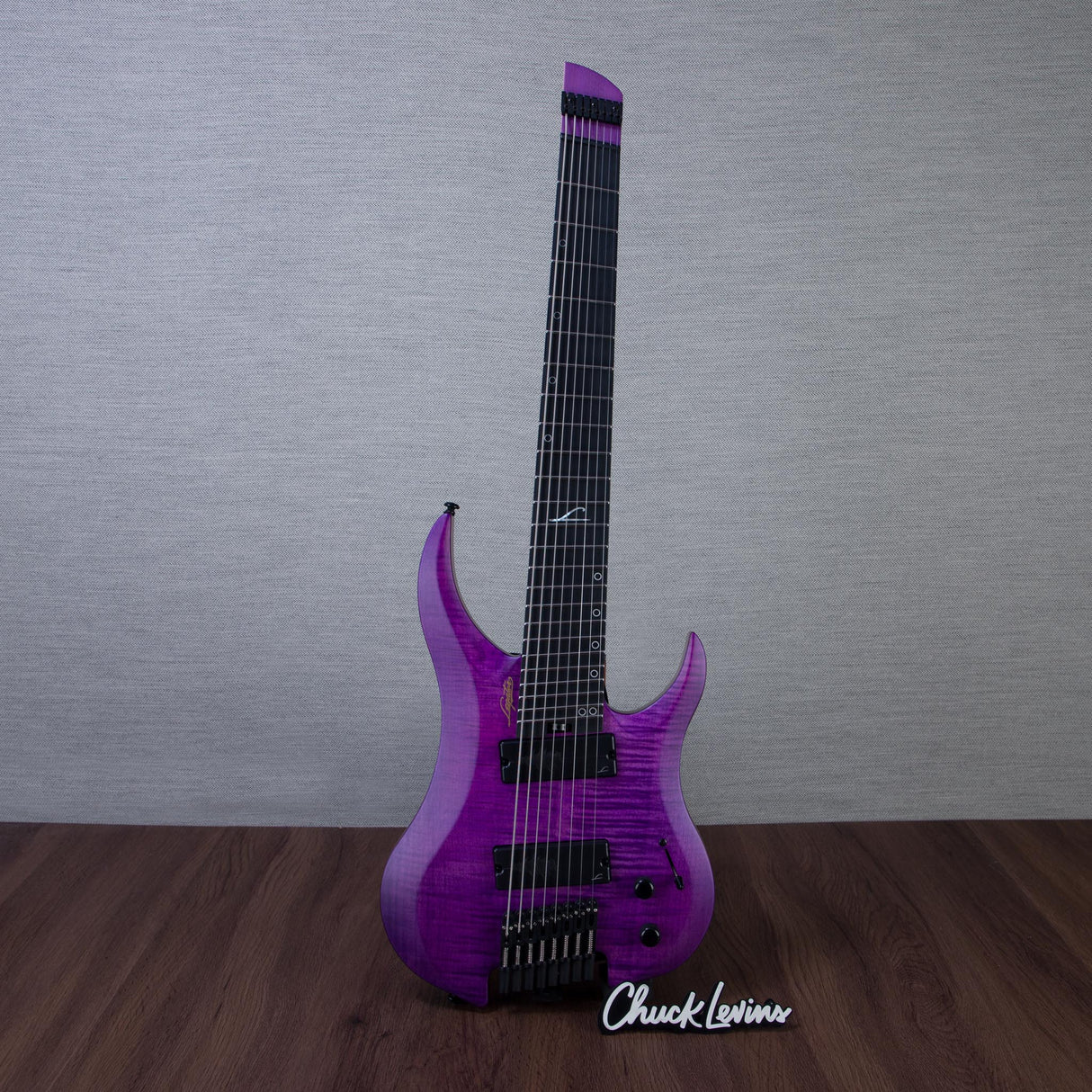 Legator Ghost Super Shred Multiscale 8-String Electric Guitar - Satin Purple Flame - #IM25100121