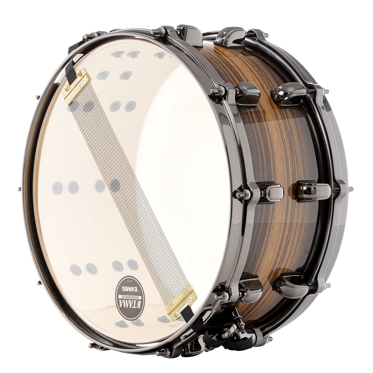 Tama 14 x 6.5-Inch Starclassic Maple Snare Drum - Natural Pacific Walnut Burst with Black Nickel Hardware