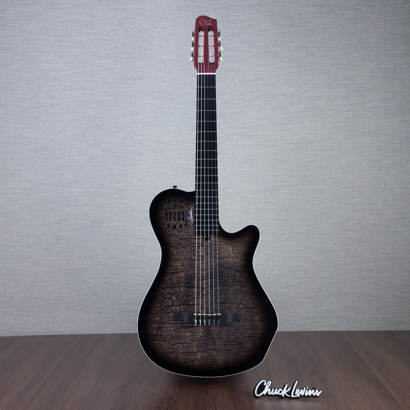 Godin MultiAc Grand Concert SA Nylon String Acoustic-Electric Guitar - Trans Black - CHUCKSCLUSIVE - #25311335